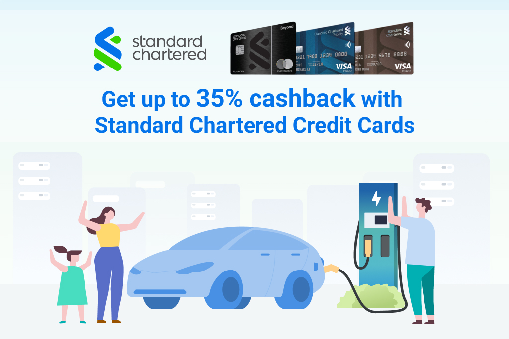 Exclusive for Standard Chartered Credit Cardholders: Earn up to 35% cashback on EV Charging âš¡